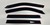 Slimline Dark Tint Weathershields x4 Australian Made Suit Landcruiser 200 Series 2007 on - 2
