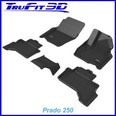 Truefit 3D Kagu Floor Mats Suit Toyota Prado 250 Series 2 Rows